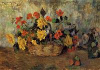 Gauguin, Paul - Nasturtiums and Dahlias in a Basket